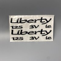 Tem xe máy - Tem nổi chữ dán xe LIBERTY 125 3V ie Màu Đen - A8968