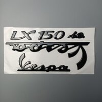 Tem xe máy - Tem nổi chữ dán xe VESPA LX 150 ie Màu Đen - A8971