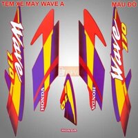 Tem xe máy Wave a 110 LOẠI TỐT, TEM Như XỊN - màu ĐỎ CỜ, ĐỎ ĐÔ