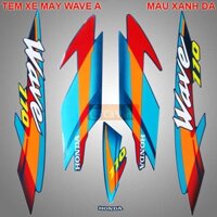 Tem xe máy Wave a 110 LOẠI TỐT, TEM XỊN - màu XANH DA