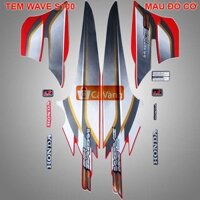Tem xe máy Wave S100 LOẠI 3 lớp, TEM Như Zin - MÀU ĐỎ CỜ