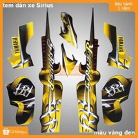 Tem xe máy Yamaha Sirius loại 3 Lớp - màu VÀNG ĐEN năm 2011