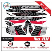 TEM XE NOUVO 6 MẪU ZIN ĐEN BẠC ĐỎ -- SHIN DECAL 2