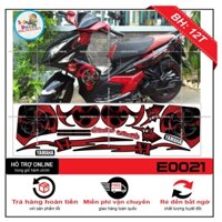 TEM XE NOUVO LX LỐC XOÁY ĐỎ ĐEN -- SHIN DECAL 2