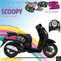 Tem Xe Scoopy 2023 | SCP23-03 | Team Decal Hình Dán Xe Máy Scoopy Chống Bay Màu