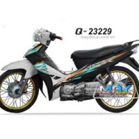 Tem xe Sirius chữ X xanh đen