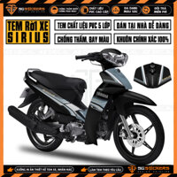 Tem Xe Sirius RC Chế Mới Nhất Dễ Dán | SR09 | Decal Team Sirius Xám Bạc & Xám Đen Dán Xe Đen Đỏ Xanh Trắng