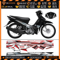 Tem Xe Sirius RC Chế Mới Nhất Dễ Dán | SR09 | Decal Team Sirius Xám Bạc & Xám Đen Dán Xe Đen Đỏ Xanh Trắng Đẹp Nhất