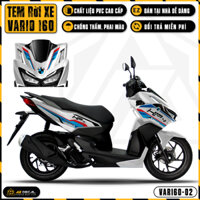 Tem Xe Vario 160 2023 Mẫu HP4 | VAR160-02 | Team Decal Dán Xe Máy Chống Nước Bền Màu Cho Xe Đỏ Đen Trắng