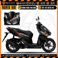 Tem Xe Vario 160 2023 Mẫu số 160 Cực Chất | VAR160-01 | Team Decal Dán Xe Máy Chống Nước Bền Màu Cho Xe Đỏ Đen Trắng