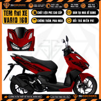 Tem Xe Vario 160 2023 Mới Nhất | VAR160-05 | Team Decal Dán Xe Máy Chống Nước Bền Màu Cho Xe Đỏ Đen Trắng