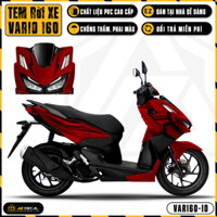 Tem Xe Vario 160 2023 Tem Chỉ Cách Điệu | VAR160-10 | Team Decal Dán Xe Máy Chống Nước Bền Màu Cho Xe Đỏ Đen Trắng