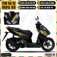 Tem Xe Vario 160 2023 Thiết Kế Sport | VAR160-04 | Team Decal Dán Xe Máy Chống Nước Bền Màu Cho Xe Đỏ Đen Trắng