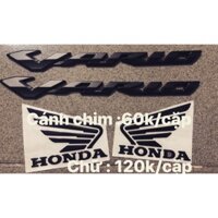 Tem xe Vario chữ vario cánh chim