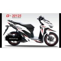 Tem xe vario trắng đỏ 3 lớp