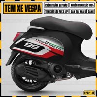 Tem Xe Vespa Mẫu Racing 99 | VPSP38 | Decal Dán Xe Sprint / Primavera Cắt Sẵn, Dễ Dán, Chống Nước