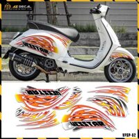Tem Xe Vespa Sprint Primavera Lửa Vòm | VPSP62 | Team Decal Hình Dán Xe Máy Chống Nước Chống Xước