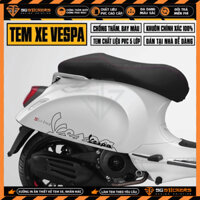 Tem Xe Vespa LX/Sprint/Primavera/GTS Chữ Cách Điệu | VP07 | Decal Dán Xe Vespa Đen, Trắng, Đỏ,...