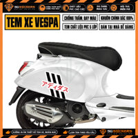 Tem Xe Vespa Sprint/Primavera/GTS/LX Adidas Japan | VP16 | Tem Rời Xe Vespa Chất Liệu Decal PVC Cao Cấp