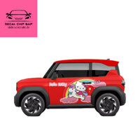 Tem xe VF3 - Decalchipbap dán xe - hello kitty-2 bên sườn