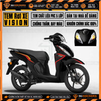 Tem Xe Vision Chủ Đề HoneyComb Color | VS29 | Decal Rời Dán Vision Đẹp Đời 2015 - 2022, Khuôn Sẵn, Dễ Dán Tại Nhà