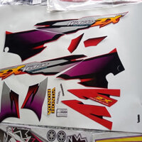 (Tem xe wave ZX) TRỌN  BỘ TEM XE WAVE WAVE ZX ĐỎ ĐEN NHIỀU LOẠI