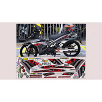 tem zin chế Exciter 150 màu xám cam- tem decal 3 lớp