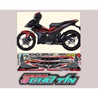 TEM ZIN RC EXCITER 150 ĐỎ ĐEN BẠC , TEM RC EXCITER 150 ĐỎ BẠC ĐEN