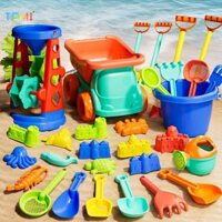 Temi 7 Đồ Chơi Đi Biển Trẻ Em Bao Gồm Xô Cát, Bình Tưới Cây, Cào, Xẻng Đi Biển Hộp Cát Đồ Chơi