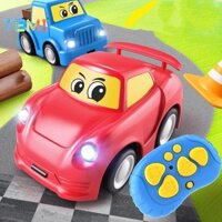 Temi Mini điều khiển từ xa xe vui nhộn hoạt hình đua điện trẻ em đồ chơi mô phỏng đồ chơi quà tặng