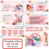 Template Shopee có sẵn mẹ và bé