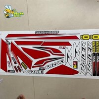 Ten rời xe Raider Fi mẫu 2017 đỏ đen