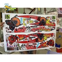 Ten rời xe vario 150 Samurai đỏ đen 2019