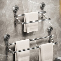 Tên sản phẩm: Giá Treo Khăn Nhà Tắm 2 Tầng Hút Chân Không Chỉnh Thu Gọn Ngắn Dài Cốc Hút,Kệ Treo Dép Thông Minh