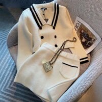 Tên sản phẩm: Set Áo Len Kèm Chân Váy Dáng A Tiểu Thư Sang Chảnh-Doris Shop