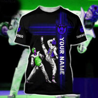 [Tên & Số tùy chỉnh] Áo nam họa tiết Taekwondo dành cho nam Quần áo Áo thun cỡ lớn Áo sơ mi Tees ✷ ❈ Áo sơ mi mùa hè in hình Áo ngắn tay thông thường Unisex