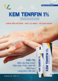 Tenafin 1% Cream 15g VCP điều trị nấm bàn chân, nấm bẹn, lác đồng tiền, lang ben