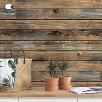 Tenew Gỗ Hạt Giấy Dán Tường Chống Thấm Nước Retro Cải Thiện Nhà Bếp Trang Trí Cho Nhà Hàng Tủ Lạnh Nội Thất Trang Trí PVC Giấy Dán Tường