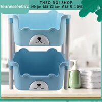 Tennessee052 Giỏ đựng đồ Kệ sàn hoạt hình 2 tầng để đựng sách Rau củ quả