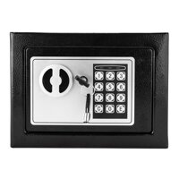 Tenozek 17E Home Use Electronic Password Steel Plate Safe Box Black Digital Safe-Electronic Steel Safe with Keypad