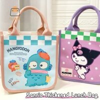 Teodw Kawaii Sanrio Hello Kitty Túi xách vải dày Cinnamoroll Kuromi My Melody Bento Túi xách tay chống nước [MỚI]