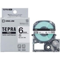 TEPRA PRO SS6K - CHỮ ĐEN NỀN TRẮNG 6MM