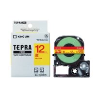 TEPRA SC12YR - BĂNG NHÃN CHỮ ĐỎ NỀN VÀNG 12MM