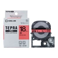 TEPRA SC18R- CHỮ ĐEN NỀN ĐỎ 18MM