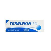 Terbiskin 1% cream 15g (Terbinafin hydroclorid 1%) điều trị nấm da chân, lang ben, hắc lào, nấm móng