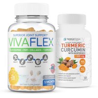 Terraform Nutrition Joint Pain Relief Combo Pack – Vivaflex Plus Turmeric Curcumin – Best Joint Supplements to Help Ease Joint Discomfort & Promote...