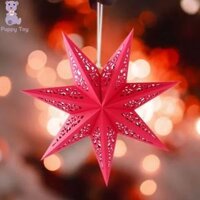 TESDFD 45cm Chụp đèn ngôi sao Khoét lỗ Giấy Đèn Lồng Giấy hình ngôi sao 3D Thủ công Lớn dây treo hình ngôi sao Quà Tặng