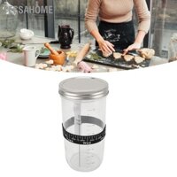 TessaHome Bộ khởi động bánh mì chua 34oz Bình thủy tinh có nắp Ngày cho ăn Dấu ban nhạc Nhiệt kế Dây silicone Dụng cụ cạo