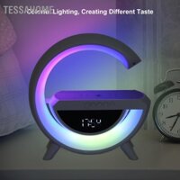 TessaHome Đèn Đa Năng Hình Chữ G RGB Loa Bluetooth 10W Sạc Không Dây Đồng Hồ Báo Thức FM Chiếu Sáng Âm Nhạc Ngủ DC 5V