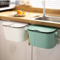 TessaHome Thùng rác treo tường có thể gập lại tiết kiệm không gian nắp đậy